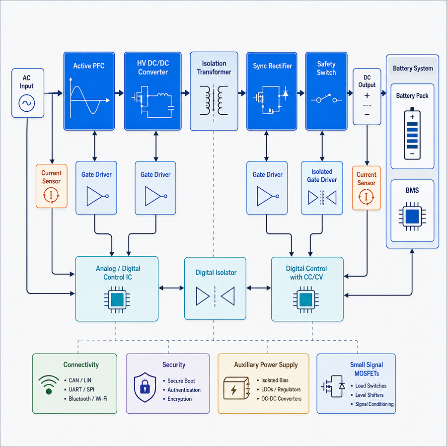 Battery charger system block diagram