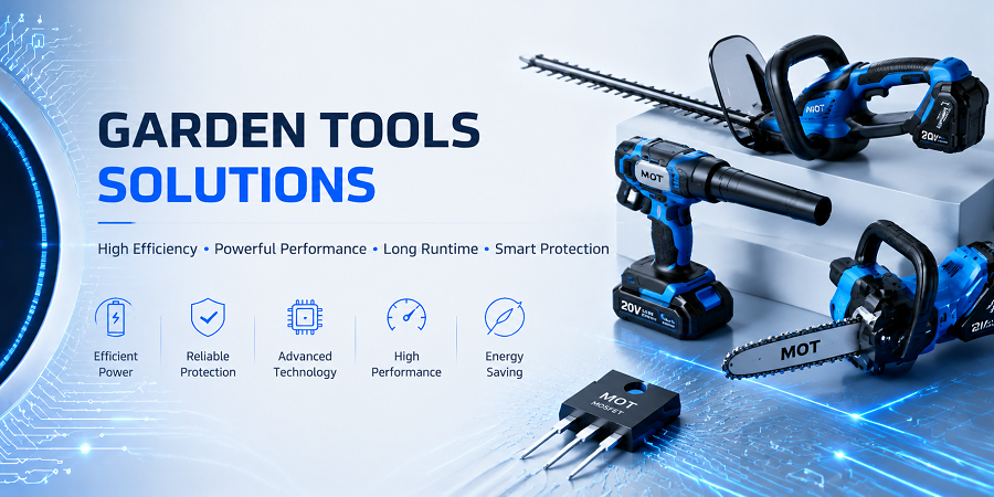Cordless garden tools power and motor-control application