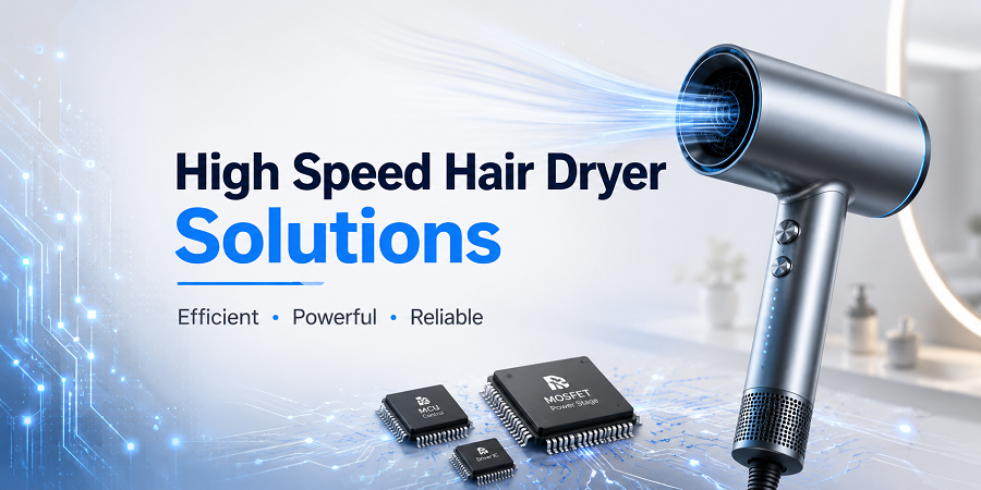 High speed hair dryer motor-drive and power electronics application