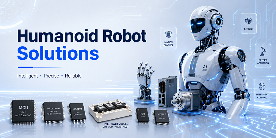 Humanoid robot joint motor-drive application