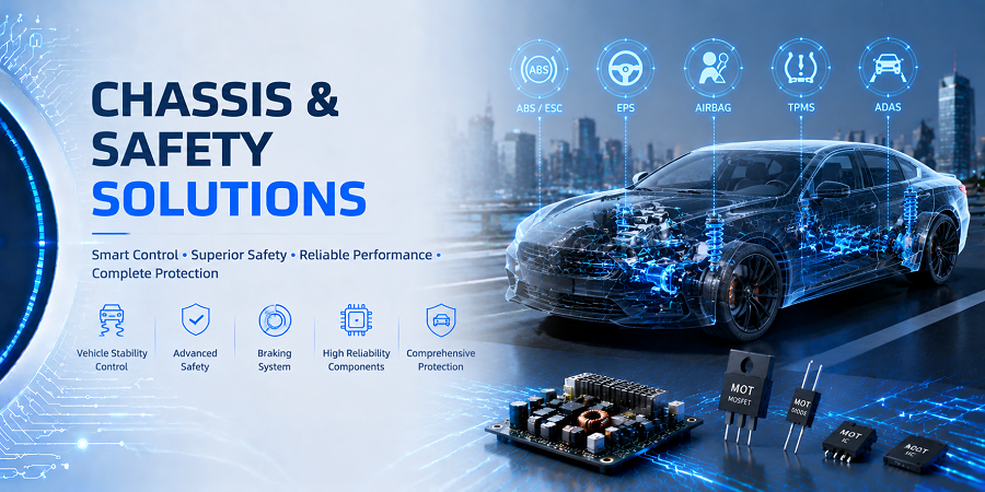 Automotive chassis and safety electronics application