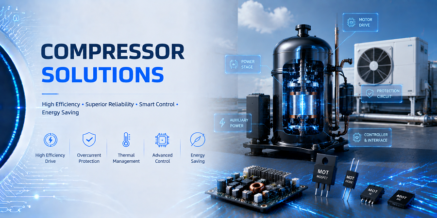 Variable-speed compressor motor-drive application