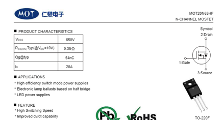 MOT article image 2 for MOT80CH180F SiC MOSFET: Advantage Comparison
